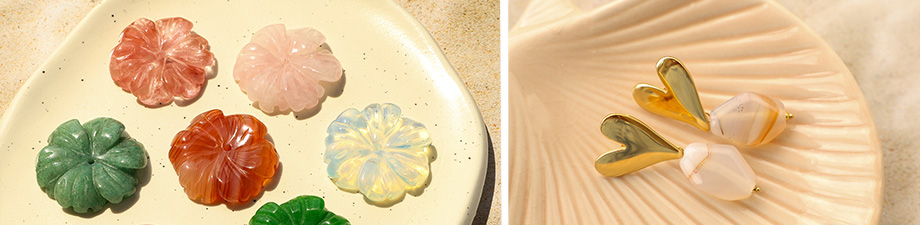 Kleurrijke natuursteen kralen